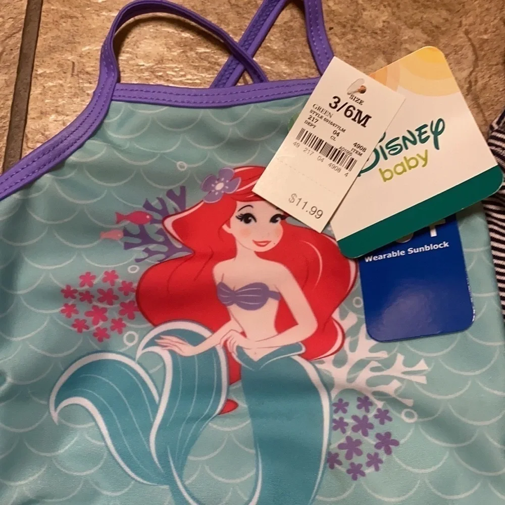 Little Mermaid Newborn & 3-6 month Swimming / Summer Bundle Infant Resort